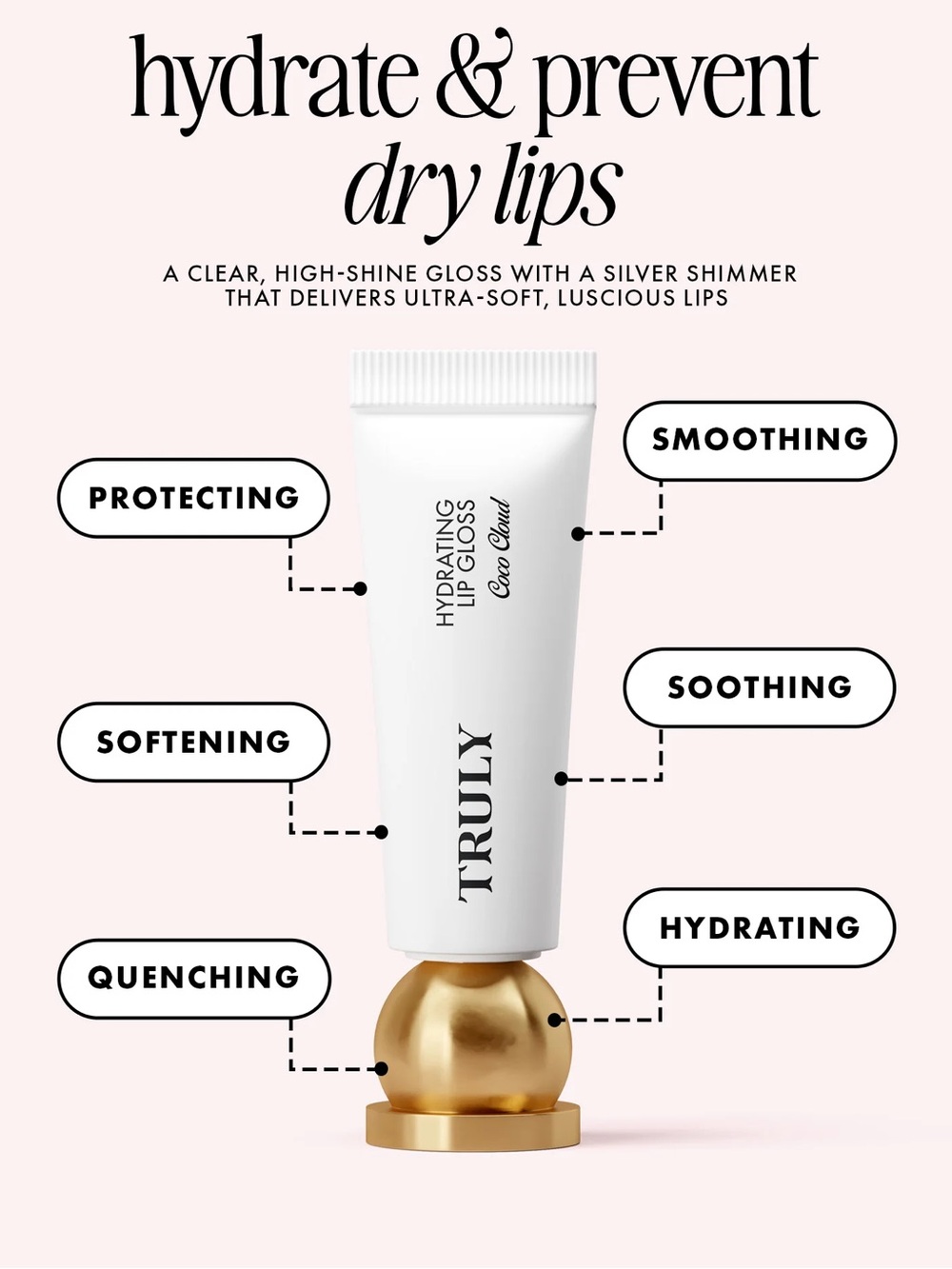 TRULY Hydrating Lip Gloss - Coco Cloud NIB - Picture 6 of 9
